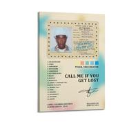 YTRENENRYRY Call Me If You Get Lost Poster Vintage Wall Art Canvas Aesthetic Posters Music And Movies Decor Painting for Living Room Bed Room 20x30inch(50x75cm) Frame-style