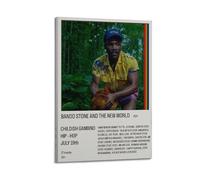 YTRENENRYRY Donald Glover Bando Stone & The New World Poster Vintage Wall Art Canvas Aesthetic Posters Music And Movies Decor Painting for Living Room Bed Room 12x18inch(30x45cm) Frame-style