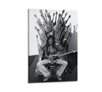 YTRENENRYRY Eddie Van Halen（4） Poster Vintage Wall Art Canvas Aesthetic Posters Music And Movies Decor Painting for Living Room Bed Room 16x24inch(40x60cm) Frame-style
