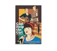 YTRENENRYRY God Help The Girl Music Poster Vintage Wall Art Canvas Aesthetic Posters Music And Movies Decor Painting for Living Room Bed Room 16x24inch(40x60cm) Unframe-style