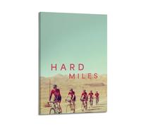 YTRENENRYRY Hard Miles Poster Vintage Wall Art Canvas Aesthetic Posters Music And Movies Decor Painting for Living Room Bed Room 20x30inch(50x75cm) Frame-style