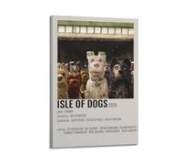 YTRENENRYRY Isle of Dogs Poster Vintage Wall Art Canvas Aesthetic Posters Music And Movies Decor Painting for Living Room Bed Room 12x18inch(30x45cm) Frame-style