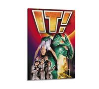YTRENENRYRY It! The Terror from Beyond Space Poster Vintage Wall Art Canvas Aesthetic Posters Music And Movies Decor Painting for Living Room Bed Room 20x30inch(50x75cm) Frame-style