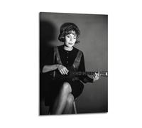 YTRENENRYRY Joni Mitchell（5） Poster Vintage Wall Art Canvas Aesthetic Posters Music And Movies Decor Painting for Living Room Bed Room 08x12inch(20x30cm) Frame-style