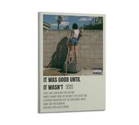 YTRENENRYRY Kehlani It Was Good Until It Wasn't Poster Vintage Wall Art Canvas Aesthetic Posters Music And Movies Decor Painting for Living Room Bed Room 12x18inch(30x45cm) Frame-style