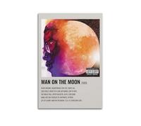 YTRENENRYRY Kid Cudi Album Man On The Moon Poster Vintage Wall Art Canvas Aesthetic Posters Music And Movies Decor Painting for Living Room Bed Room 12x18inch(30x45cm) Unframe-style