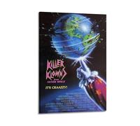 YTRENENRYRY Killer Klowns from Outer Space1 Poster Vintage Wall Art Canvas Aesthetic Posters Music And Movies Decor Painting for Living Room Bed Room 08x12inch(20x30cm) Frame-style