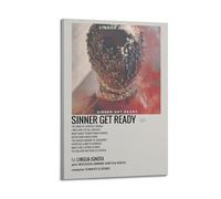 YTRENENRYRY Lingua Ignota Sinner Get Ready Poster Vintage Wall Art Canvas Aesthetic Posters Music And Movies Decor Painting for Living Room Bed Room 24x36inch(60x90cm) Frame-style