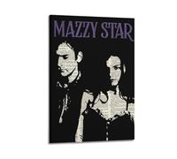 YTRENENRYRY Mazzy Star Hope Sandoval And Dave Roback Poster Vintage Wall Art Canvas Aesthetic Posters Music And Movies Decor Painting for Living Room Bed Room 24x36inch(60x90cm) Frame-style