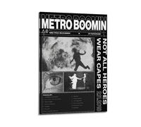 YTRENENRYRY Metro Boomin Not All Heroes Wear Capes（1） Poster Vintage Wall Art Canvas Aesthetic Posters Music And Movies Decor Painting for Living Room Bed Room 24x36inch(60x90cm) Frame-style