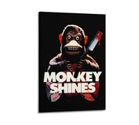 YTRENENRYRY Monkey Shines Poster Vintage Wall Art Canvas Aesthetic Posters Music And Movies Decor Painting for Living Room Bed Room 08x12inch(20x30cm) Frame-style