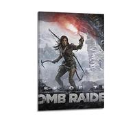 YTRENENRYRY Rise of The Tomb Raider Poster Poster Vintage Wall Art Canvas Aesthetic Posters Music And Movies Decor Painting for Living Room Bed Room 16x24inch(40x60cm) Frame-style