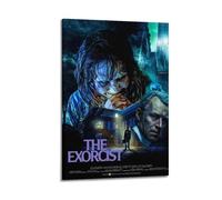 YTRENENRYRY The Exorcist 1973（2） Poster Vintage Wall Art Canvas Aesthetic Posters Music And Movies Decor Painting for Living Room Bed Room 16x24inch(40x60cm) Frame-style