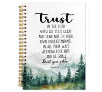 YTRGI Christian Notebook Journal, Proverbs 3:5-6 Christian Notebooks for Note Taking, Trust in the Lord with All Your Heart Bible Prayer Journal for Women Men, Spiral Notebook 5.5x8.3 Inch