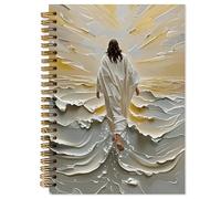 YTRGI Jesus Christian Notebook Journal, Jesus Walking on Water Religious Notebooks for Note Taking, Christian Prayer Journal for Women Men, Spiral Notebook 5.5x8.3 Inch