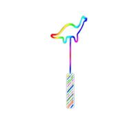 YTRRE Dinosaur Neon Night Light, LED Dinosaur Flashing Lamp Stick for Party Supplies, Bedroom Night Signs, Battery-Powered Light Decoration for Birthday, Christmas