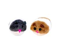 YTRUOYI 3 PCS Clockwork Mouse Toy Creative Toy Mouse Wind Up Mouse Funny Plush Mouse Toy for Cat Dog Pet(Random Color)