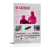 YTRWOEGF Barbie Posters Aesthetic Wall Art Canvas Decor Vintage Poster Decorative Painting for Living Room Bed Room 24x36inch(60x90cm) Frame-style