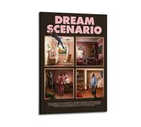 YTRWOEGF Dream Scenario Movie 1 Posters Aesthetic Wall Art Canvas Decor Vintage Poster Decorative Painting for Living Room Bed Room 16x24inch(40x60cm) Frame-style
