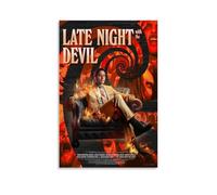 YTRWOEGF Late Night with The Devil Posters Aesthetic Wall Art Canvas Decor Vintage Poster Decorative Painting for Living Room Bed Room 12x18inch(30x45cm) Unframe-style