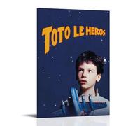 YTRWOEGF Toto The Hero Movie Posters Aesthetic Wall Art Canvas Decor Vintage Poster Decorative Painting for Living Room Bed Room 16x24inch(40x60cm) Frame-style