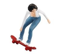 YTtkku 1/64 Scale Resins Miniature Skateboarder Sculpture For Craft Projects And Train Railway Scene Decoration Accessories Dollhouses Decors