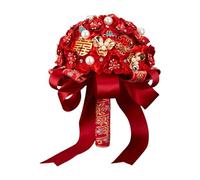 YTtkku Chinese Wedding Bridal Bouquets Traditional Modern Design Artificial Flower for Bride Ceremony Chinese Wedding Bridal Bouquets