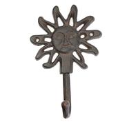 YTtkku Decorative Cast Iron Single Hook with Sun and Star Shape Ideal for Hanging Keys Bags and Towels Garden Hanger Cartoon Sun Hook