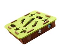 YTtkku Felt Cats Puzzle Box Chew Resistant Construction with Multiple Holes and 2 Bells Ball for Exploration Felt Cats Enrichment Toy