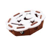 YTtkku Felt Cats Puzzle Box Chew Resistant Construction with Multiple Holes and 2 Bells Ball for Exploration Felt Cats Enrichment Toy