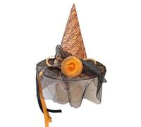 YTtkku Halloween Witch Hat 33cm High Pointed Wizard Cosplay for Women Accessory Witch Hat