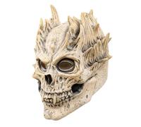 YTtkku Latex Skull Detailed Horror Design Face Covering Party Costume Accessory Washable Jewelry Party Essential Detailed Carving Halloween Skull