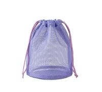 YTtkku Meshed Swim Bag Nylon Cosmetic Organiser Spacious Storage for Pool Beach Vacation Essential Drawstring Sports Storage Bag