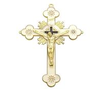 YTtkku Metal Crystal Flower Crucifix For Cross Spiritual Religious Catholic Blessing Hand Holding Faith Gifts Prayer Home Decoration Cross Pendant For Men