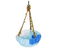 YTtkku MultiPurpose Parrots Hammock Bed Plush Nest Habitats Place Hanging Bed with Detachable Design Easy Mounted for Bird Cage Bird Hammock