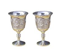 YTtkku Of 2 Zincs Alloy Embossed Wine Glasses Elegant Dinnerware with Beautiful Rose for Romantics Setting European Wine Glass
