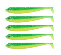 YTtkku Of 5 Soft Lures 9.5cm T Tail Double Color Sinking Baits Flexible for Freshwater Walleye Double Color PVC Fishing