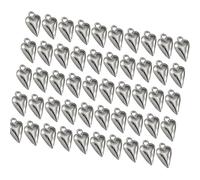YTtkku Of 50 3D Heart Accessories for Making Necklaces and Bracelets Long Time Use Electroplated Surfaces for All Event Fashion Charm