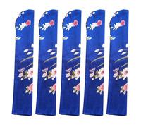 YTtkku Pack Of 5 Folding Fan Silk Storage Bag Chinese Hand Fan Pouch Vintage Flower Pocket Protective Hand Cover Sleeve Pouch Pocket