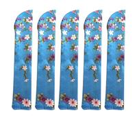 YTtkku Pack Of 5 Folding Fan Silk Storage Bag Chinese Hand Fan Pouch Vintage Flower Pocket Protective Hand Cover Sleeve Pouch Pocket
