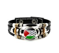 YTtkku Palestine Flag Vintage Multi-Layer Woven Beaded Bracelets Jewelry Accessories Adjustable Chain Wrap for Women Personal Fashion Taste