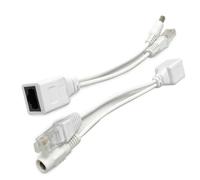 YTtkku Passive Injectors And Splitter Set For IPCameras And Access Points With DC5.5x2.1mm Connectors RJ45 Plugs Passive PoE Injectors