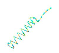 YTtkku Rainbow Striped Plush Covering Telescopic Spring Cats Toy Encourages Active Play and Keep Entertained Indoors Toy