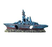 YTtkku Resin Wrecked Ship Terrariums Decoration Fishtanks Landscape Aquariums Decorative Ship Office Desktop Ornament Fishtanks Decoration