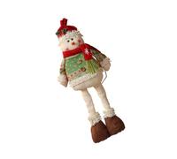 YTtkku Retractable Festival Ornament Santa Deer Snowman Polyester Sculpture Space Saving Table Top Holiday Display Expandable Santa Snowman Reindeer Decors