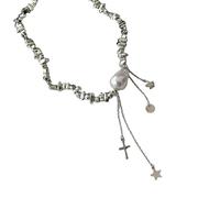 YTtkku Star Decoration Elaborate Stone Chain Modifiable Sequined Inconsistent Plan Feeling Fashion Jewelry Passion Date Outfit Modifiable Stone Jewelry