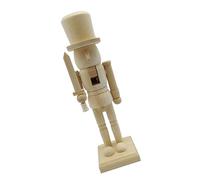 YTtkku Unpainted Wood Nutcrackers Painting Nutcrackers Figures Christmas King Soldiers Unfinished Puppet Decors Ornament Holiday Ornament