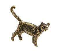 YTtkku Whimsical Cats Figurine Vintage Antiqued Brass Kitten Miniature Statue Pet Lover Gift Modern Housewarmings Decoration Brass Animal Figurine