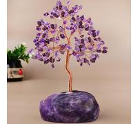 Yttriuny Amethyst Crystal Tree of Life,Seven Chakra Tree,Money Tree,Crystal Tree for Positive,Gifts for Women Mom,Handmade Reiki 7 Chakra Tree for Home Office Desk Accessories