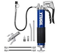 YTUGIL Grease Gun - Heavy Duty Grease Gun Flexible Hose, 8000 PSI Manual Gun Grease, Reinforced Coupler, Metal Pipes, Nozzles for Automotive & Machinery Maintenance